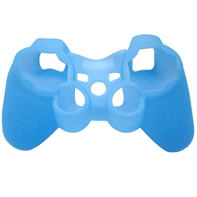 Image of OSTENT Protective Silicone Gel Soft Skin Case Cover Pouch for Sony PlayStation PS2 PS3 Controller Color Blue