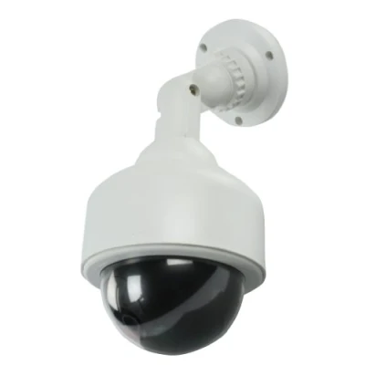 Image of Ex Pro White Speed Dome Dummy/Fake CCTV Security Camera/indoor housing camera. With built in flashing LED