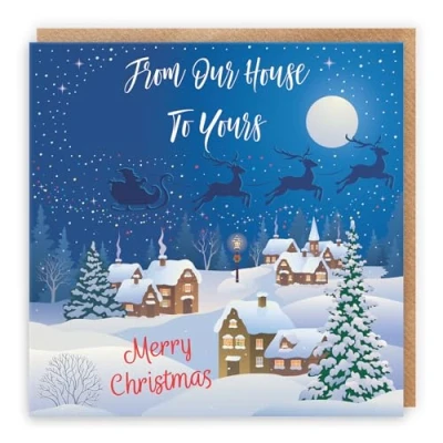 Image of Hunts England From Our House To Yours Christmas Card Merry Winter Wonderland Collection Fun