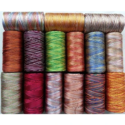 Image of GCS 15 Spools Multi Shaded Embroidery/Sewing Thread, for Brother Babylock Janome Singer Pfaff Husqvarna Bernina Machines, colours