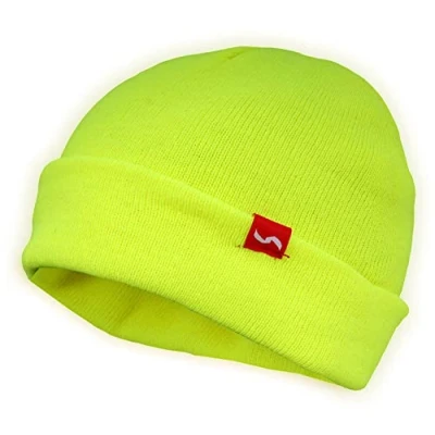 Image of Traega Standard or Thinsulate Lined Beanie Style Hat High Visibility Cold Winter Warm Comfortable Breathable (Yellow)
