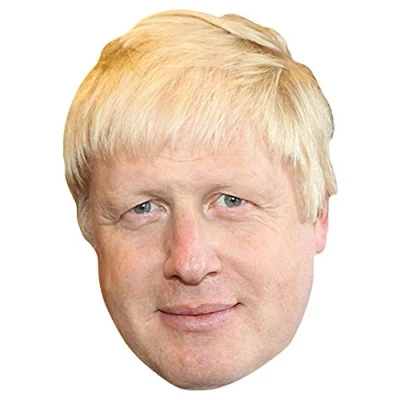 Image of STAR CUTOUTS Ltd SM346 Cardboard Face Mask of Boris Johnson British Politician Talking Point, Fun for Events and Parties, Multicolour, Regular