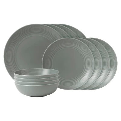 Image of Gordon Ramsay Tableware set Maze Dark Grey 12 piece / 4 people