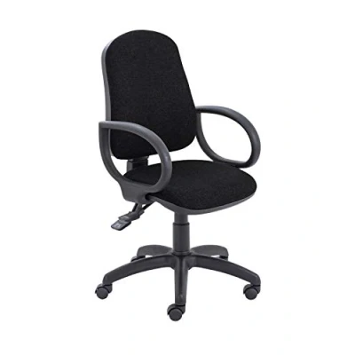 Image of Office Hippo High Back Desk Chair, Ergonomic Home &amp; Chair With Height Adjustable Seat Backrest, Fixed Arms Lumbar Support For Extra Comfort, Computer Black