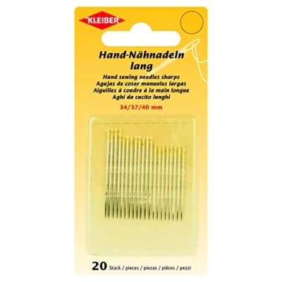 Image of Kleiber Hand Sewing Needles, Steel, Silver, 34, 37, 40 mm