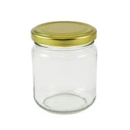 Image of Wares of Knutsford Glass Jam Jars 228ml (8oz) Pack 24 Gold Lid Home Preserving Marmalade Jams Chutney