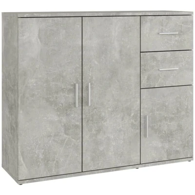 Image of vidaXL Sideboard Concrete Grey 91x29.5x75 cm Engineered Wood