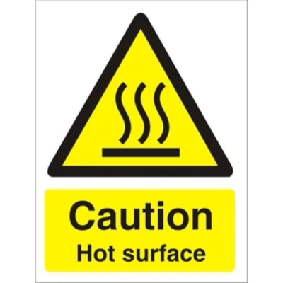 Image of Seco Hot Surface Self Adhesive Sign Pack of 5