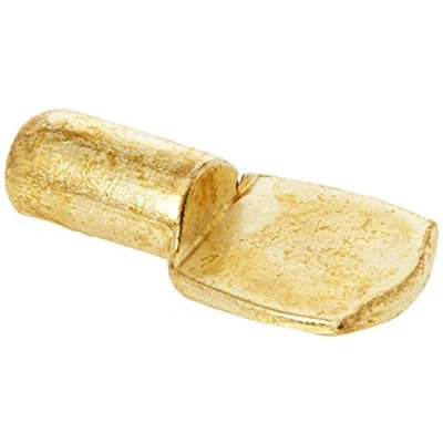 Image of Merriway BH05499 (100 Pcs) Shelf Support Push In Brassed Metal Pack of 100 Pieces