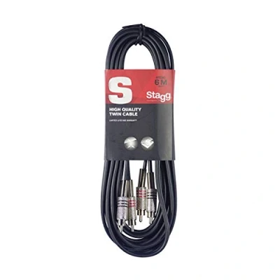Image of Stagg STC6C 6m S Series Twin RCA Male to Cable