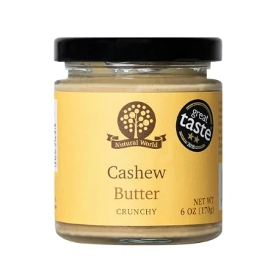 Image of Nutural World Crunchy Cashew Nut Butter (170g) Great Taste Award winner