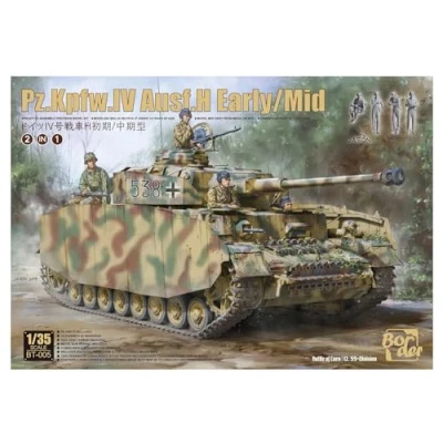 Image of ボーダーモデル(BORDER MODEL) BT005 Border Pz.Kpfw.IV AUSF.H Early/Mid 2 in 1 BT 005 Model Kit German Tank Scale 1:35