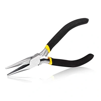 Image of SPEEDWOX Long Nose Pliers 5 Inches Mini Fine for Hard to Reach Confined Areas Smooth Jaws Grasping Small Objects Jewelry Making Repairing DIY Tools