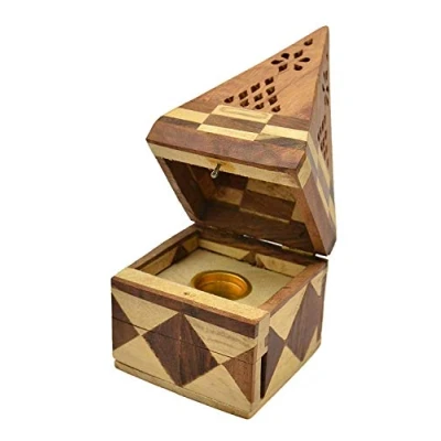 Image of Temple Incense Cone Burner Jointed Wood
