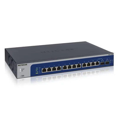 Image of NETGEAR 12 Port 10GB Switch (XS512EM) Multi Gigabit Smart Managed Plus 2 x 10Gigabit SFP+ Ports Desktop or Rackmount, and ProSAFE Lifetime Protection