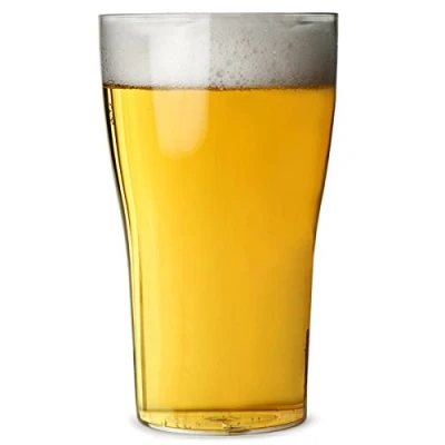 Image of drinkstuff Clarity Polystyrene Tulip Pint Glasses CE 20oz / 568ml Sleeve of 5
