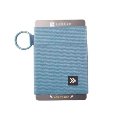Image of Thread Wallets Ultra Slim Card Holder Wallet for Women &amp; Men Minimalist Small Men, Surf Blue, One Size