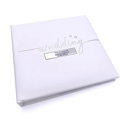 Image of ukgiftstoreonline Personalised Large Wedding Day Photo Picture Album With Modern Script