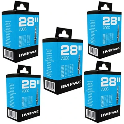 Image of Impac 700 x 28 47c Bike Inner Tubes Presta Valve (Pack of 5)