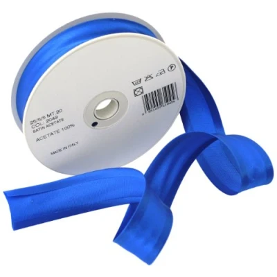 Image of Inastri Acetate Satin Bias Binding 25/5/5mm Colour Royal Blue 2049