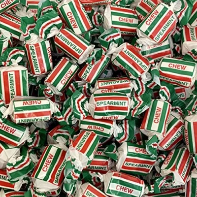 Image of Spearmint Chews 700g Re Sealable Pouch by The Gourmet Sweet Company