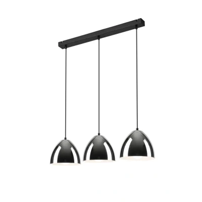 Image of Mia Bar Pendant Ceiling Light Chrome, 3x E27