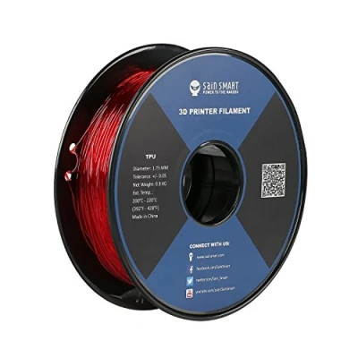 Image of SainSmart Red Flexible TPU 3D Printing Filament, 1.75 mm, 0.8 kg, Dimensional Accuracy +/ 0.05 mm