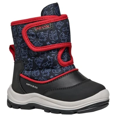 Image of Geox B Flanfil Boy ABX Ankle Boot, Black Red, 7.5 UK Child