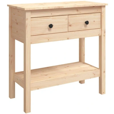 Image of vidaXL Console Table 75x35x75 cm Solid Wood Pine