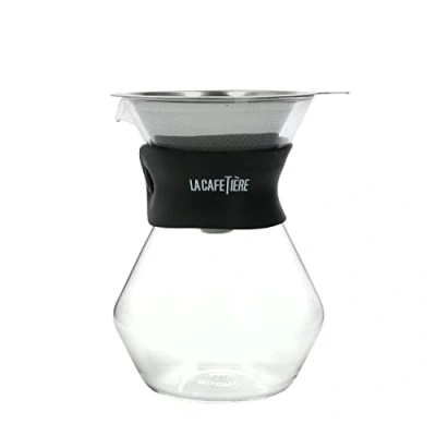 Image of La Cafetière Glass Carafe and Coffee Dripper Set, 3 Cup, Gift Boxed,Black