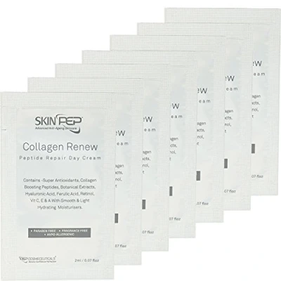 Image of SkinPep Collagen Renew Peptide Repair Day Cream Skin Moisturisers + Retinol Hyaluronic Acid Serum Vitamin C Peptides Best Choice For Premium Quality (14ml)