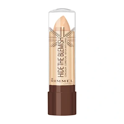 Image of Rimmel London Hide The Blemish Stick Concealer, Instant Retouch and Imperfection Camouflage with Easy Application, 105 Golden Beige, 4.5 g