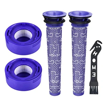 Image of APZOVO Accessories Replacement Washable Filter Kit for Dyson Vacuum Cleaner V7 V8, 2pcs Pre Motor Stick Filter, Post and 1pc Cleaning Tool