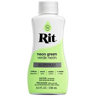 Image of Rit Dye Liquid Fabric Dye, Neon Green, 236ml