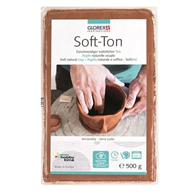 Image of Glorex Soft Clay Terracotta, 500 g