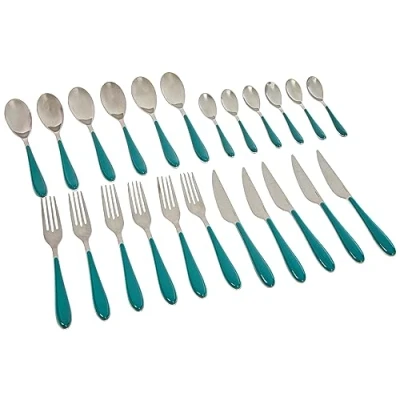 Image of Bugatti GGCV 023F50 Gioia Ménagère de 24 Pièces Acier Inox Vert Céladon 22 x 8 30 cm
