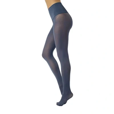 Image of CALZITALY Seamless Tights, No Seam Pantyhose, Opaque Woman Black, Green, Blue, Blue Jeans, Portwine, S, M, L, XL, XXL, 50 DEN, Made in Italy (Blue M L)