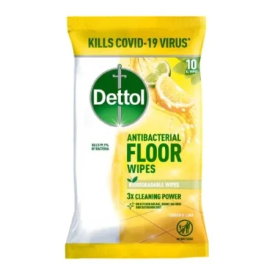 Image of Dettol Floor Wipes Citrus 10 Large