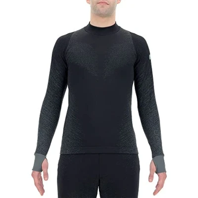 Image of UYN O102121 RUNNING EXCELERATION LONG SL.TURTLE NECK T shirt Men&#039;s Black cloud S