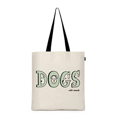 Image of Ecoright Aesthetic Canvas Tote Bag for Women, Reusable Cotton School, Grocery, Shopping, Beach &amp; Gifts Women