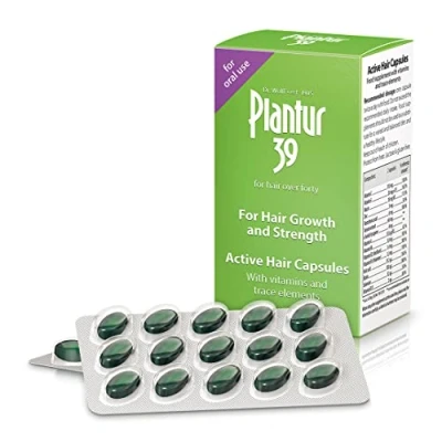 Image of Plantur 39 Active Hair Capsules with Biotin and Vitamins Support Growth Thickening Nutritional Supplement for Healthy Strong Women Care Made in Germany 60