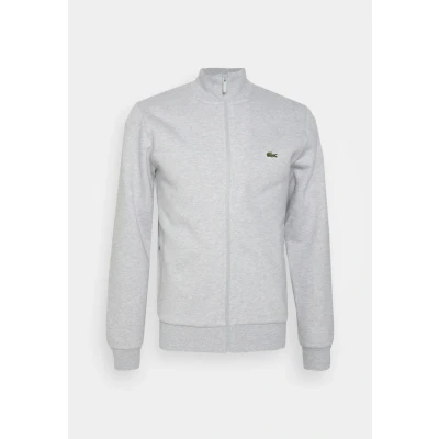 Image of Lacoste Unisex Zipup sweatshirt, Size: Medium, Argent chine