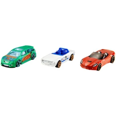 Image of Hot Wheels 3 Car Pack, Multipack of Vehicles, Instant Starter Set, Collection 1:64 Scale Toy Sports Cars, Rolling Wheels, Gift for Kids Years &amp; Up, K5904