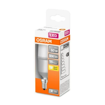 Image of OSRAM LED bulb Classic Stick matt E14 8.5W 2,700K