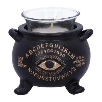 Image of Nemesis Now All Seeing Eye Witches Cauldron Tealight Candle Holder,Black,9cm