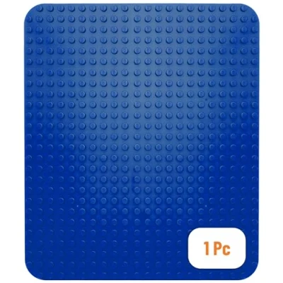 Image of Premium Large Peg Blue Base Plate 38cm x 27cm DUPLO Compatible Baseplate with LEGO Bricks Pegs Compataible Baseplates