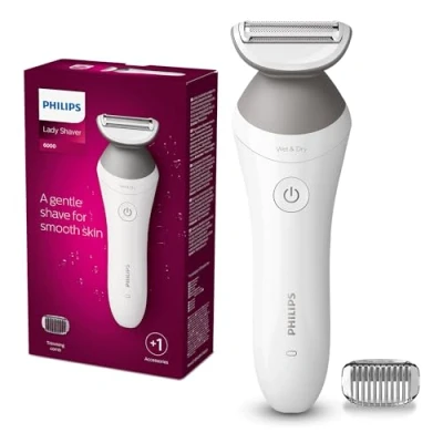 Image of PHILIPS Lady Shaver Series 6000 BRL126/00 Cordless with Wet and Dry use, White