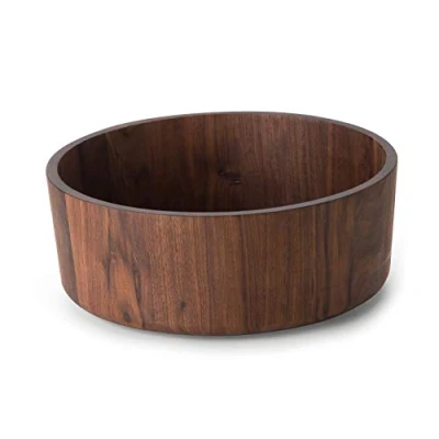 Image of Continenta 4236 Walnut Wood Salad Bowl, Dark Brown
