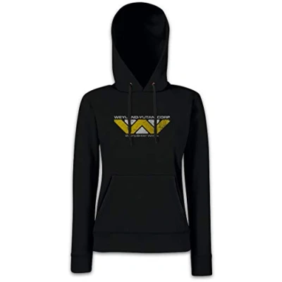 Image of Urban Backwoods Weyland Yutani Corp Women Hoodie Hooded Sweatshirt Pullover Black Size L