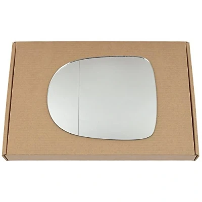 Image of Less4spares Wing Mirror Glass Left Compatible with Renault Clio 2009 2012 STICK ON Passenger Near Side Blind Spot
